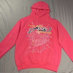 Pink Graphic Hoodie with Web Design